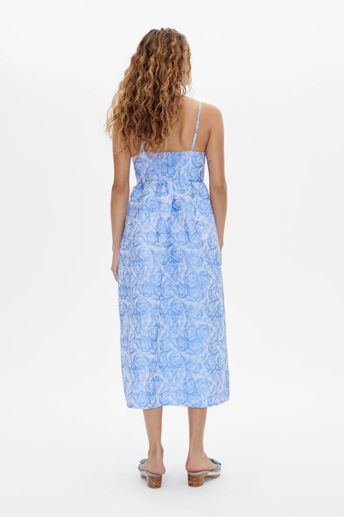 Baum Und Pferdgarten | Alvina Dress | Blue Rose Jacquard | Palm Boutique