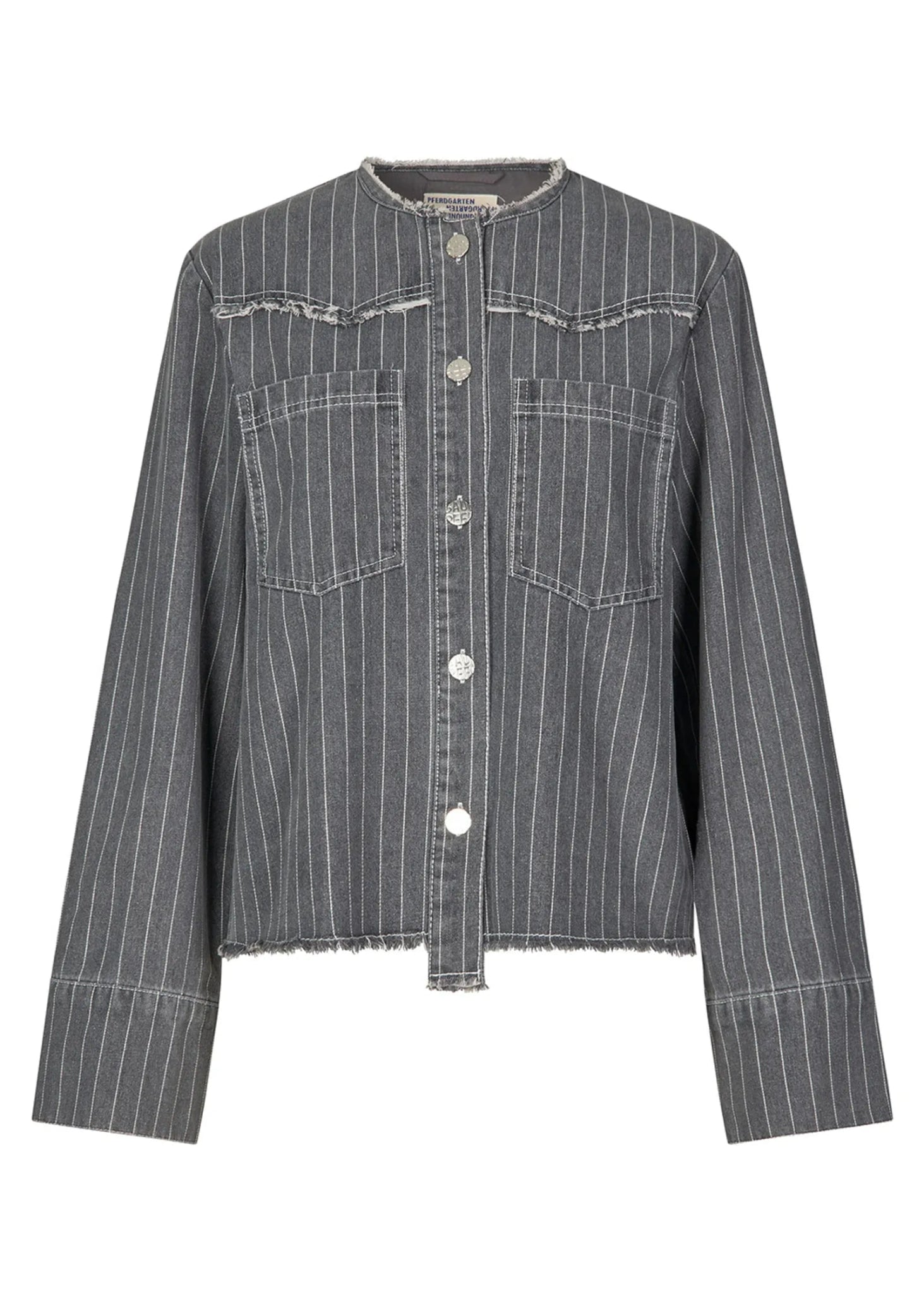 Baum Und Pferdgarten | Bo Jacket | Grey Pinstripe Denim | Palm Boutique