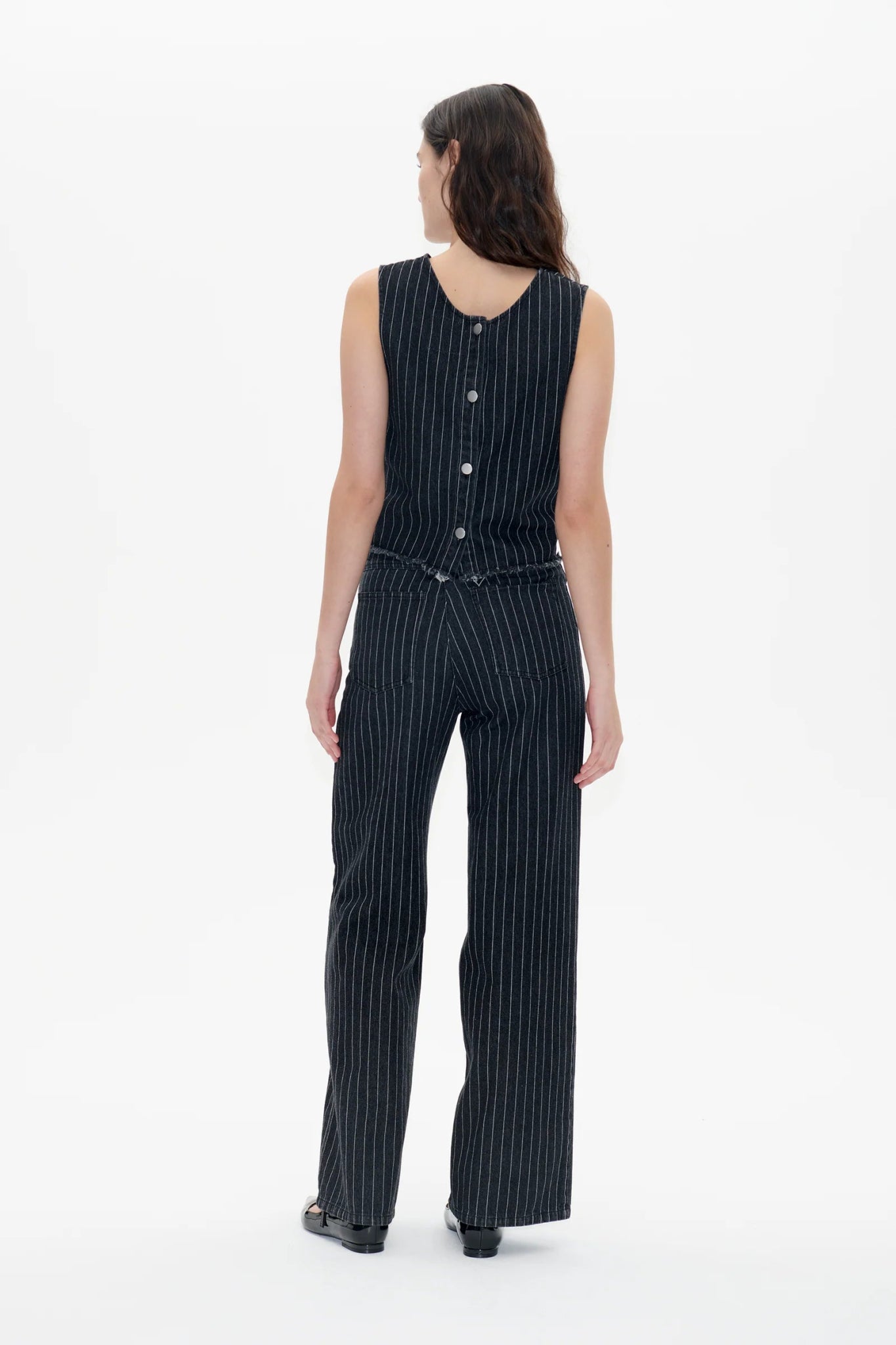 Baum Und Pferdgarten | Madine Top | Black Pinstripe Denim | Palm Boutique