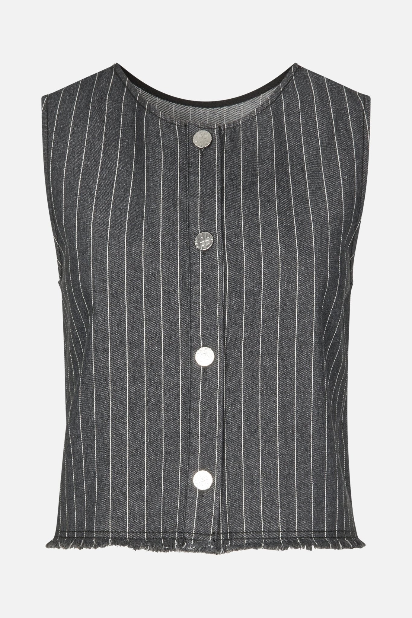 Baum Und Pferdgarten | Madine Top | Black Pinstripe Denim | Palm Boutique