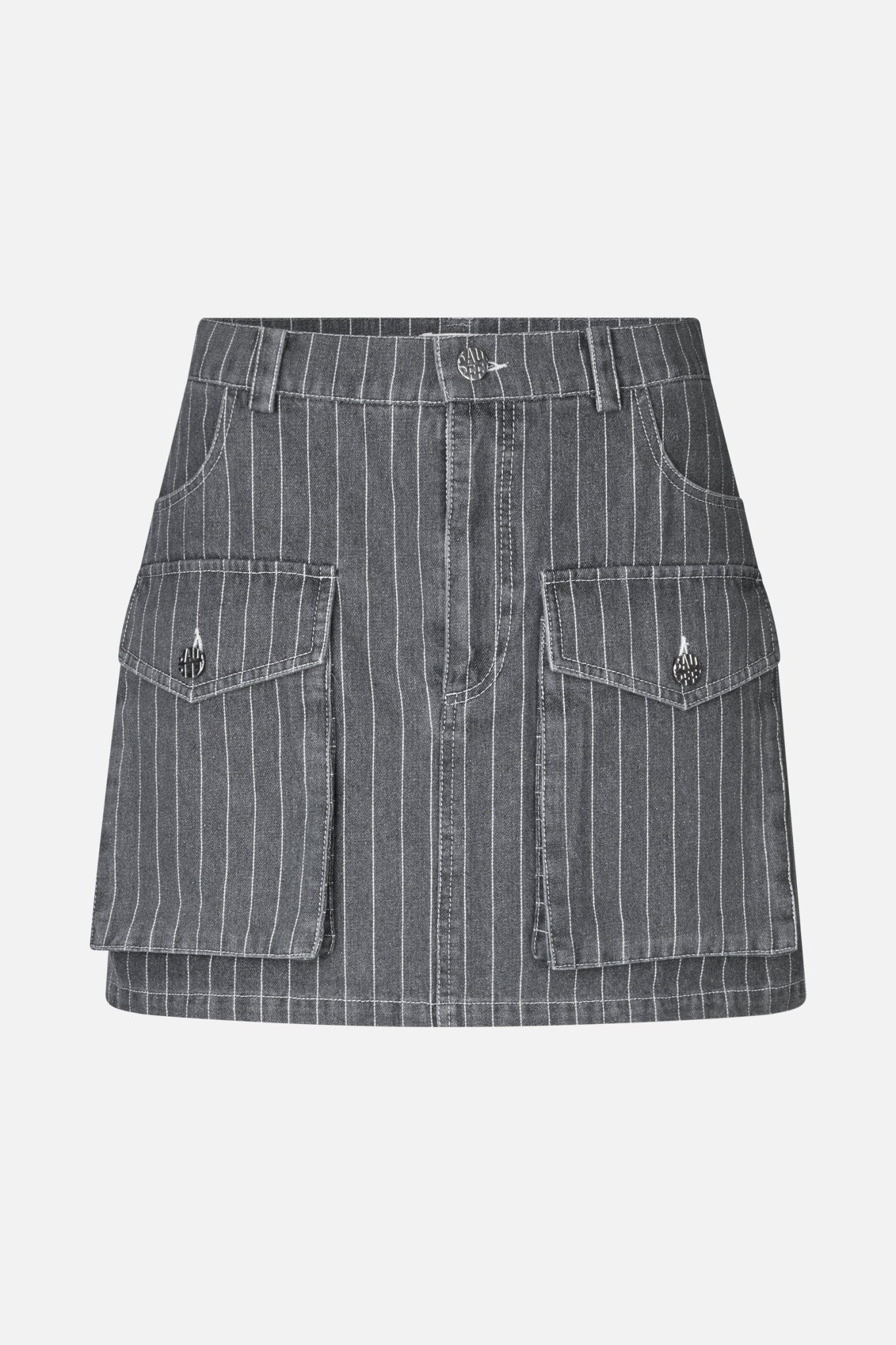 Baum Und Pferdgarten | Sali Skirt | Grey Pinstripe Denim | Palm Boutique