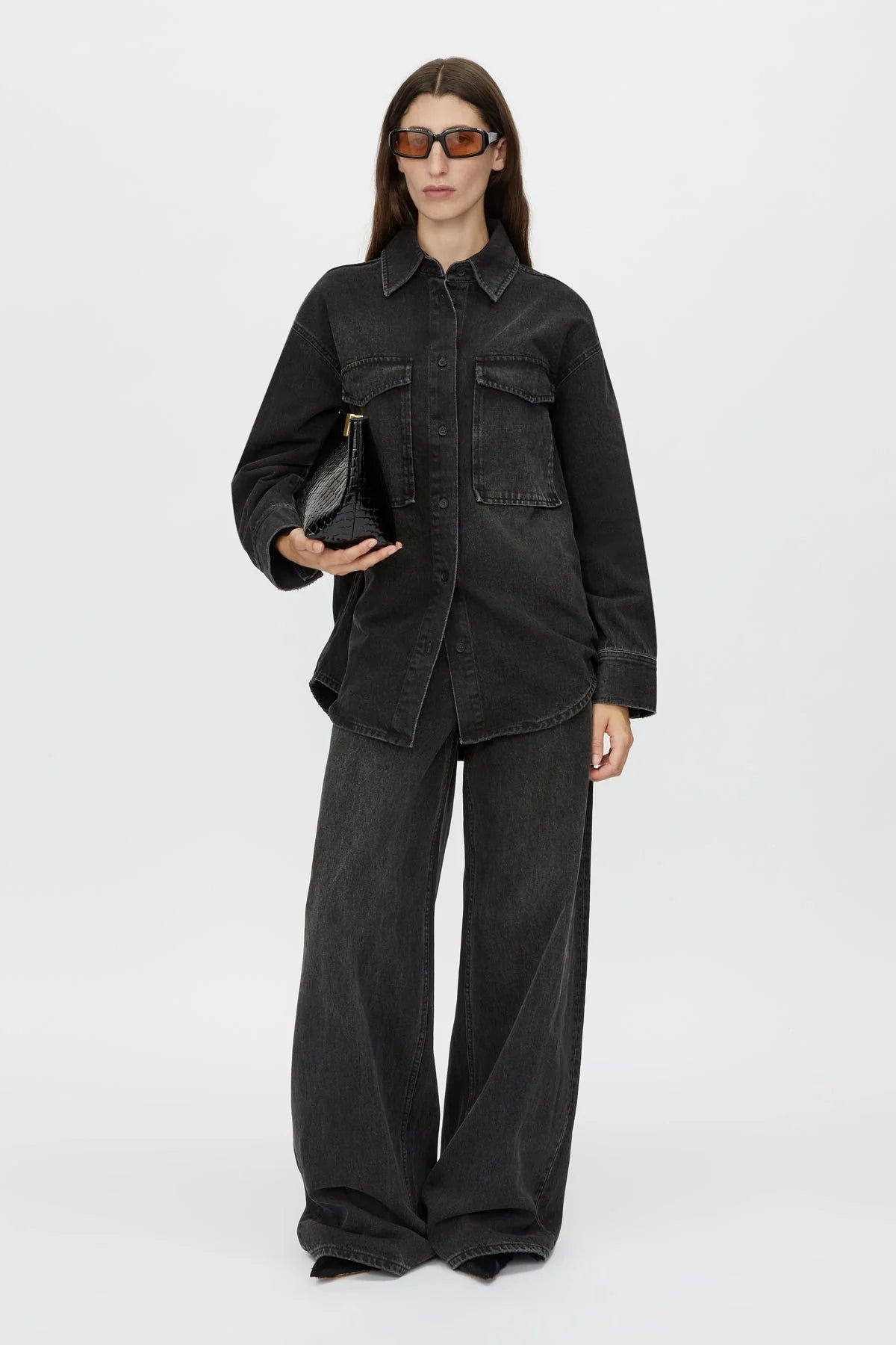 Camilla and Marc | Blanca Denim Shirt |Soft Black | Palm Boutique