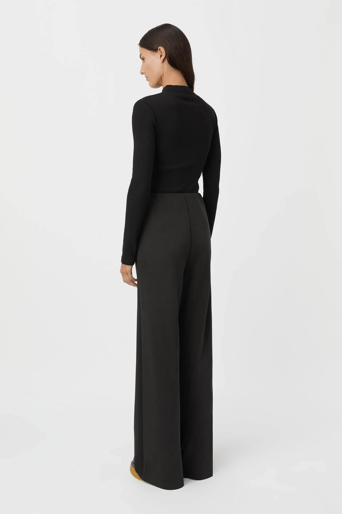 Camilla and Marc | Nora Rib Long Sleeve Top | Black | Palm Boutique