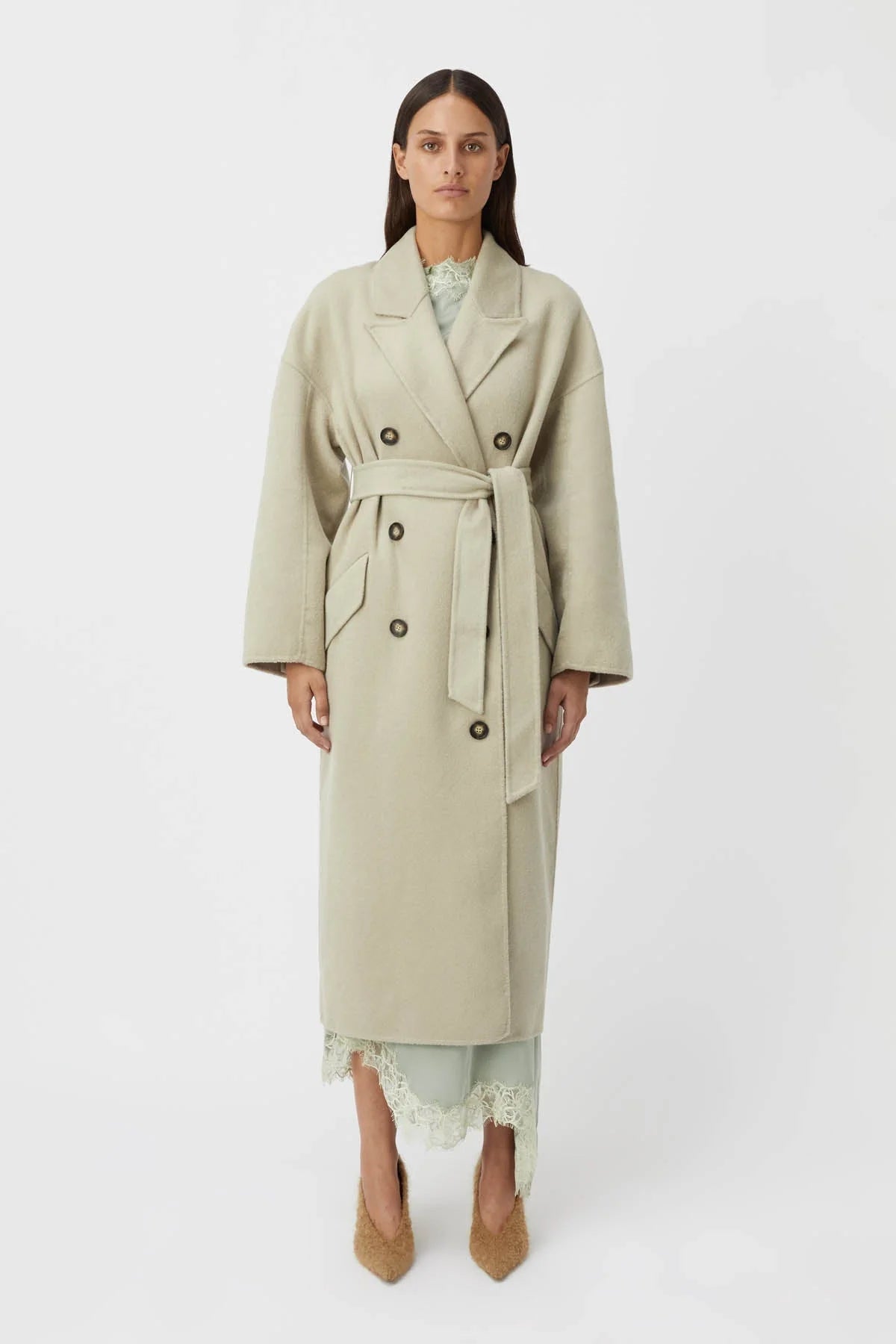 Camilla and Marc | Novy Coat | Stone | Palm Boutique