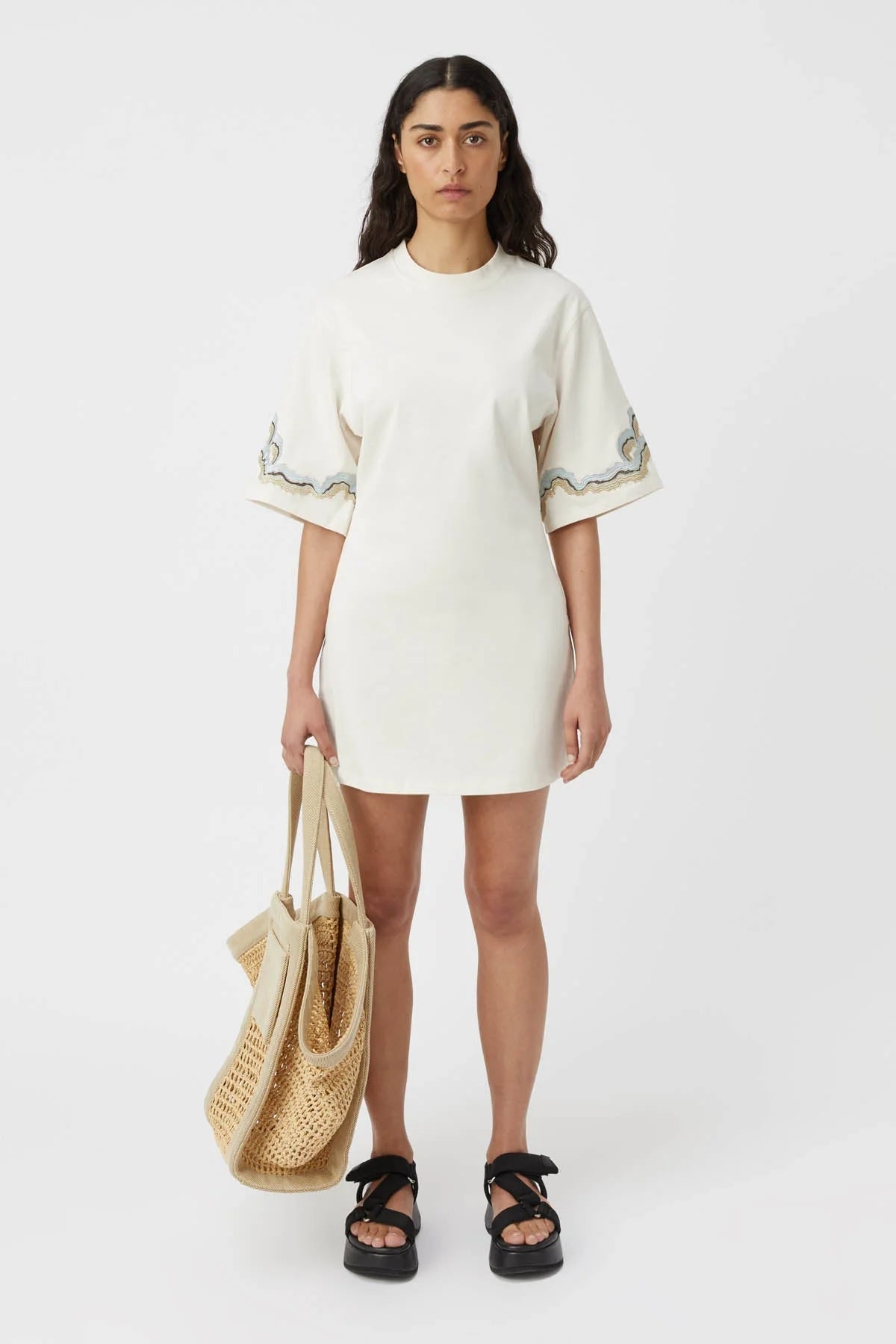 Camilla and Marc | Serene Tee Dress | Light White | Palm Boutique