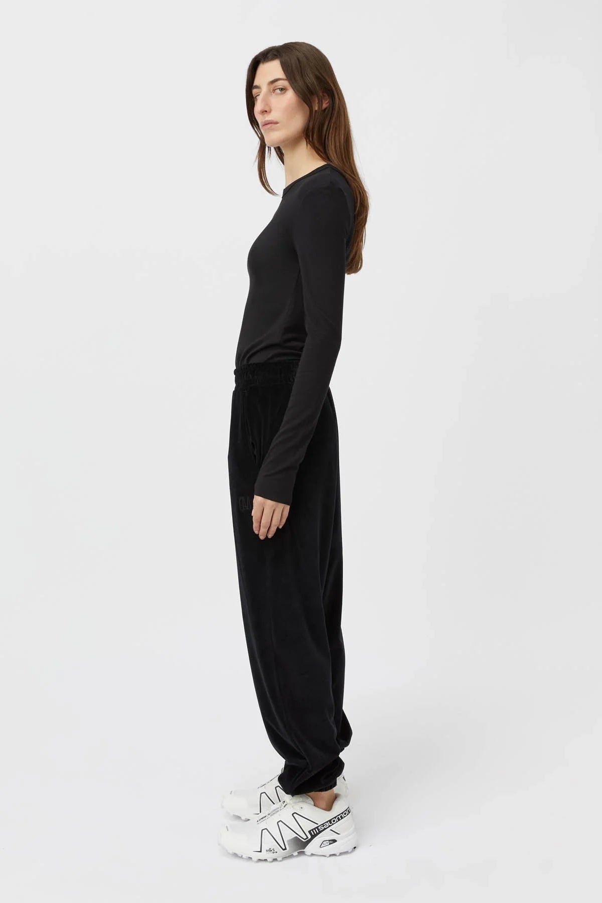 Camilla and Marc | Simone Velour Trackpant | Black | Palm Boutique