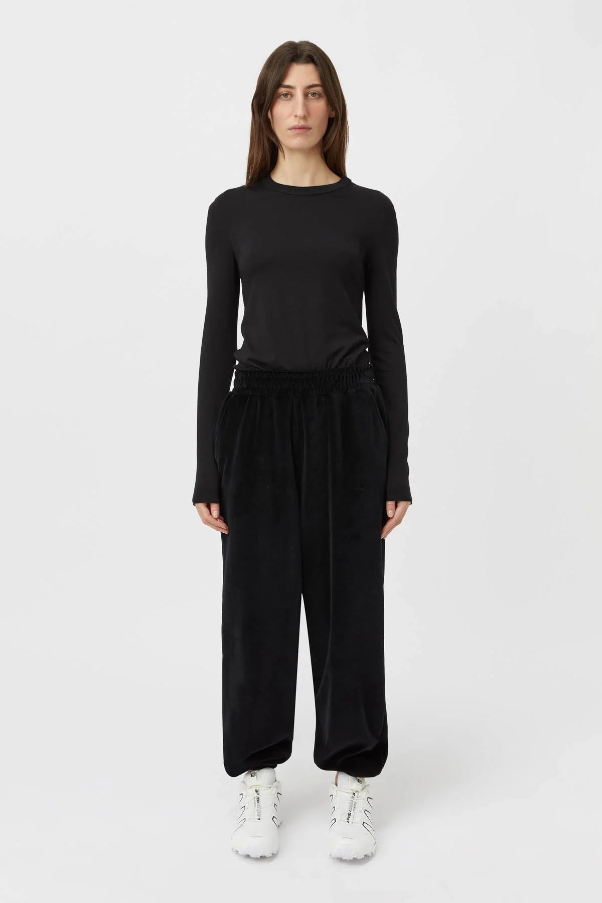 Camilla and Marc | Simone Velour Trackpant | Black | Palm Boutique