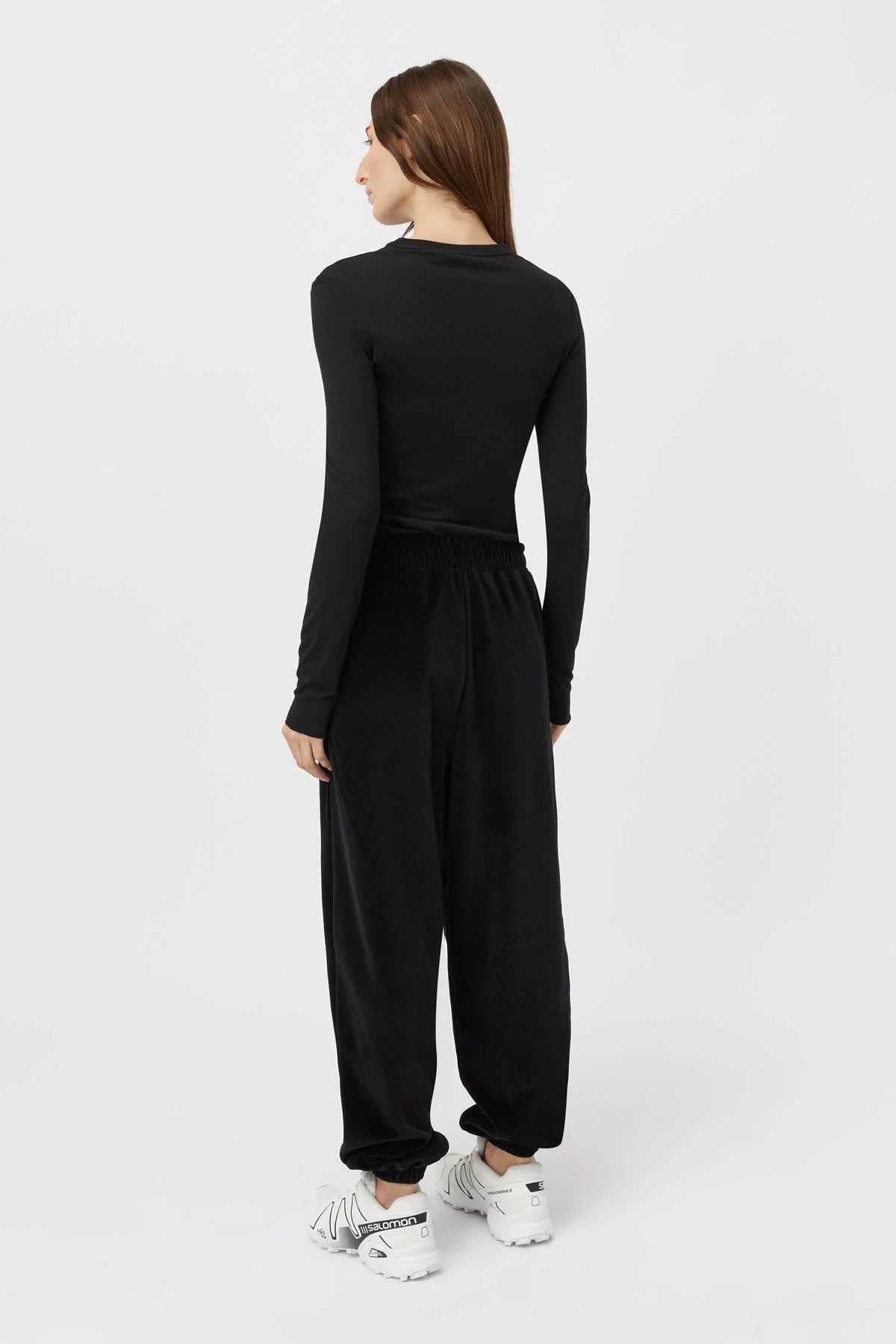 Camilla and Marc | Simone Velour Trackpant | Black | Palm Boutique