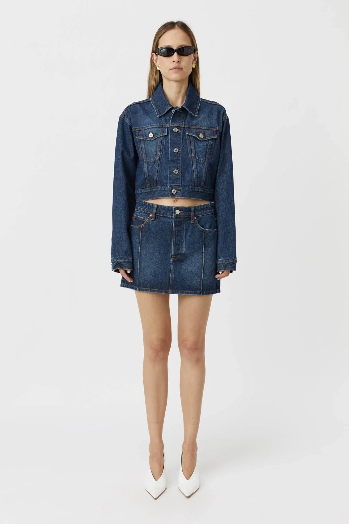 Camilla and Marc | Stevie Denim Mini Skirt | Almost Indigo | Palm Boutique