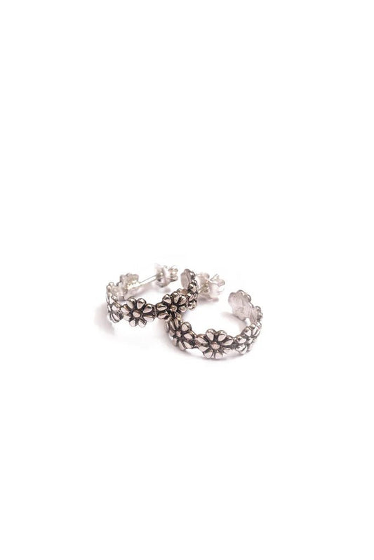 Company Of Strangers | Daisy Chain Hoops | Silver | Palm Boutique