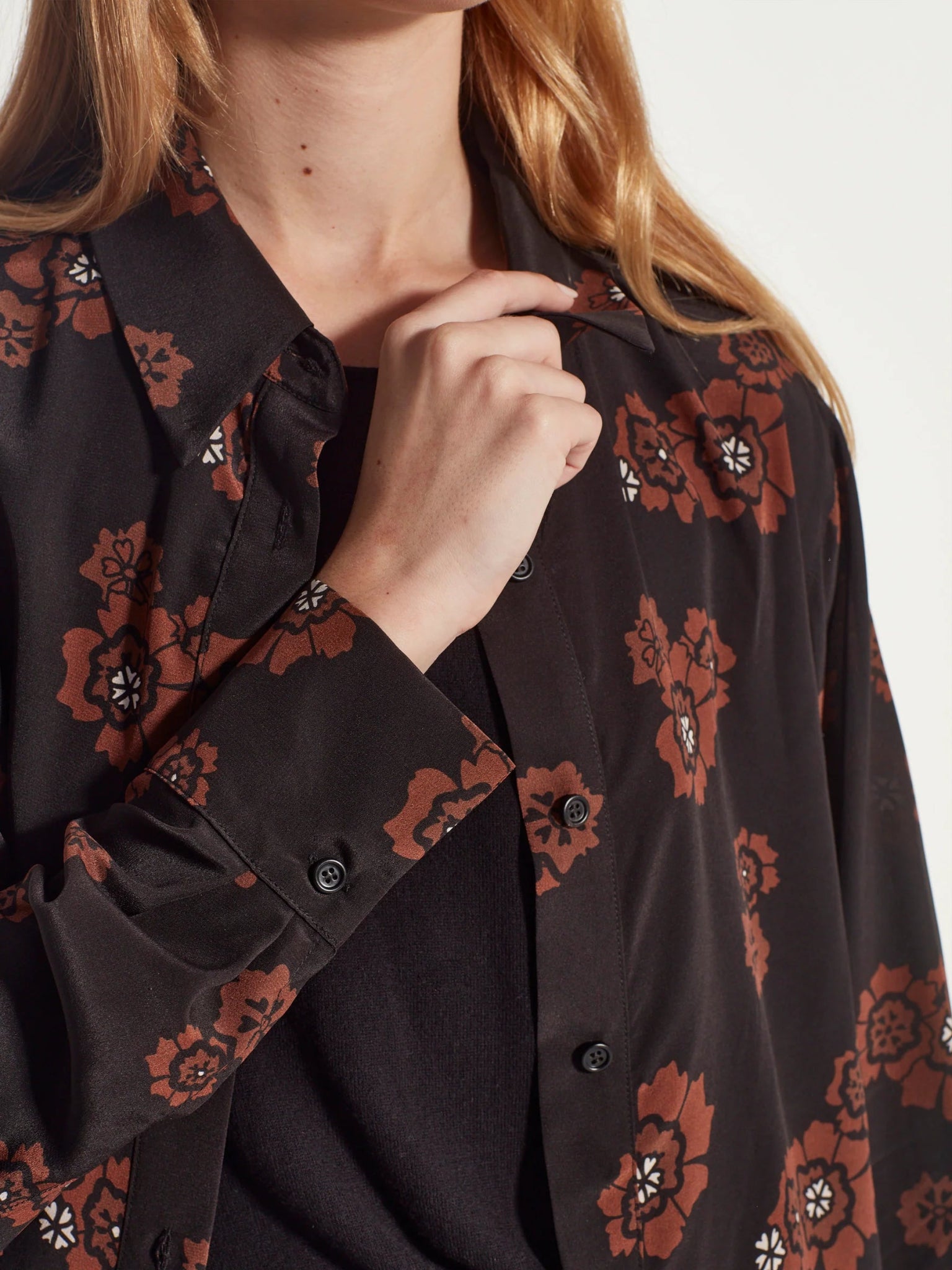 Juliette Hogan | Elara Shirt (Silk CDC) | Cacao | Palm Boutique