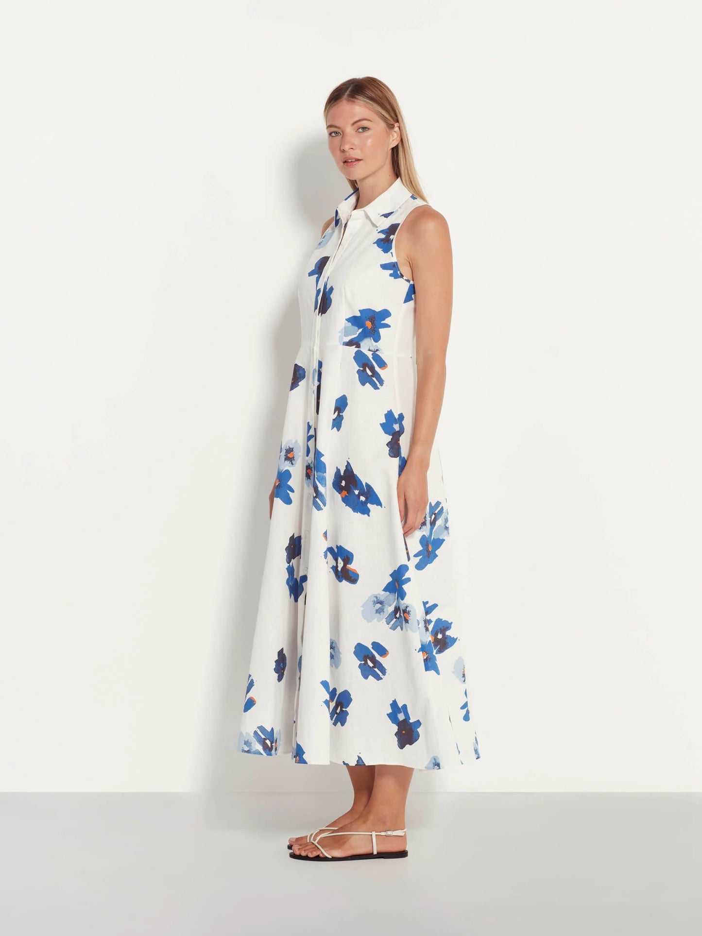 Juliette Hogan | Fi Dress | Bella Floral Bluebell | Palm Boutique