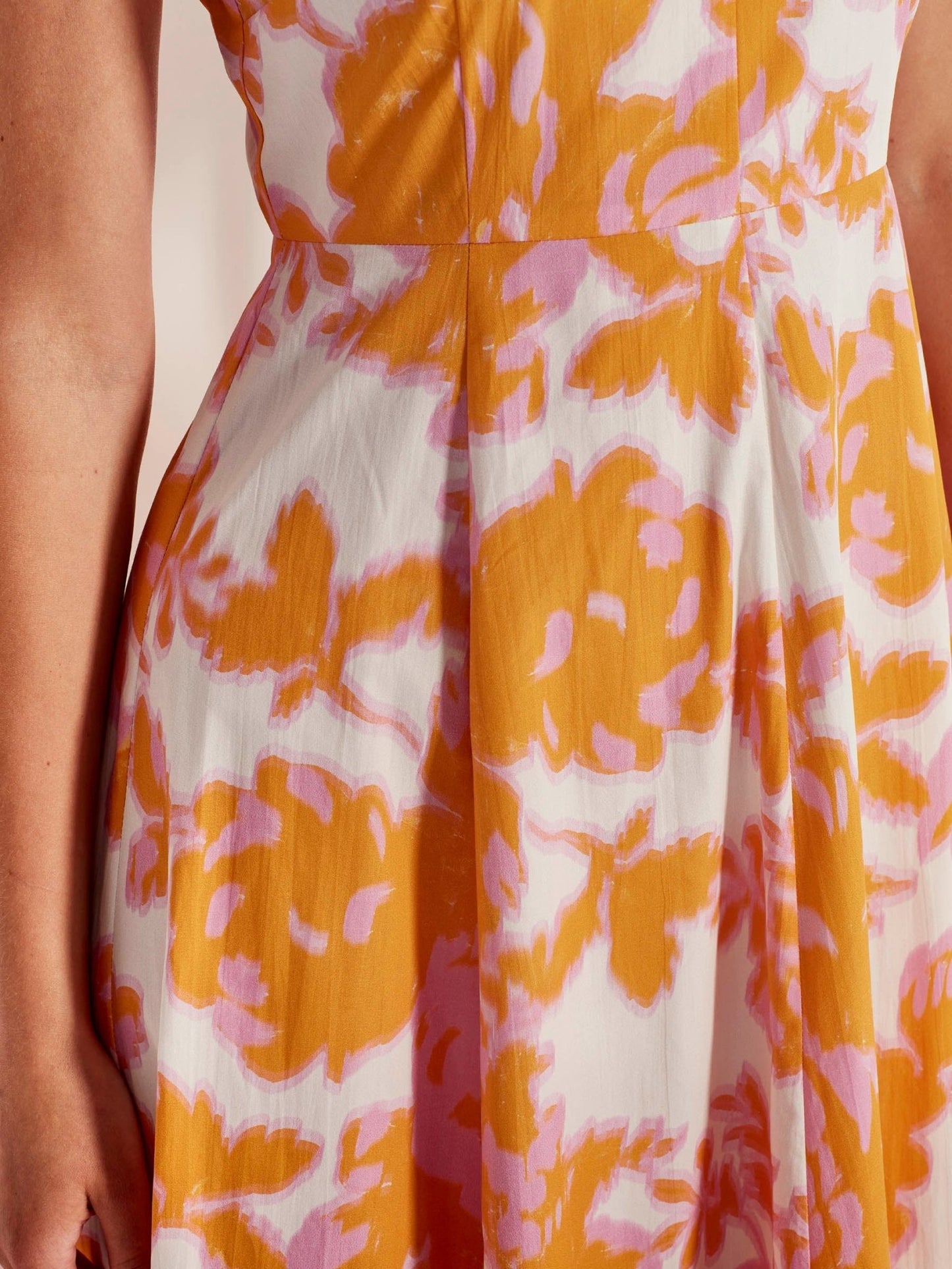 Juliette Hogan | Lib Dress (Baroque Floral Cotton) Pink Grapefruit | Palm Boutique