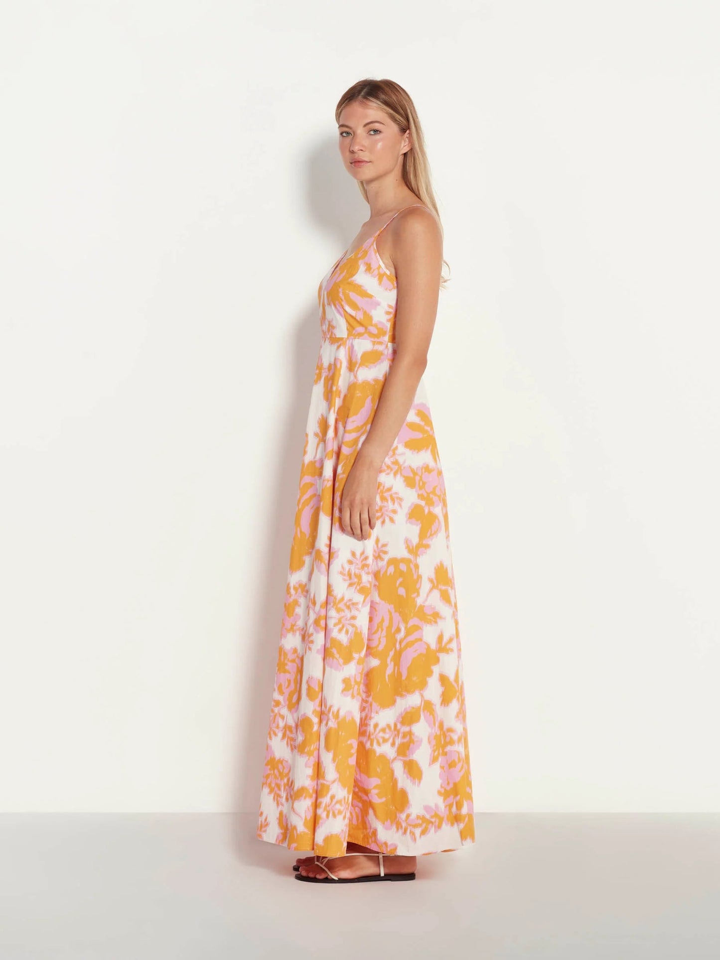 Juliette Hogan | Lib Dress (Baroque Floral Cotton) Pink Grapefruit | Palm Boutique