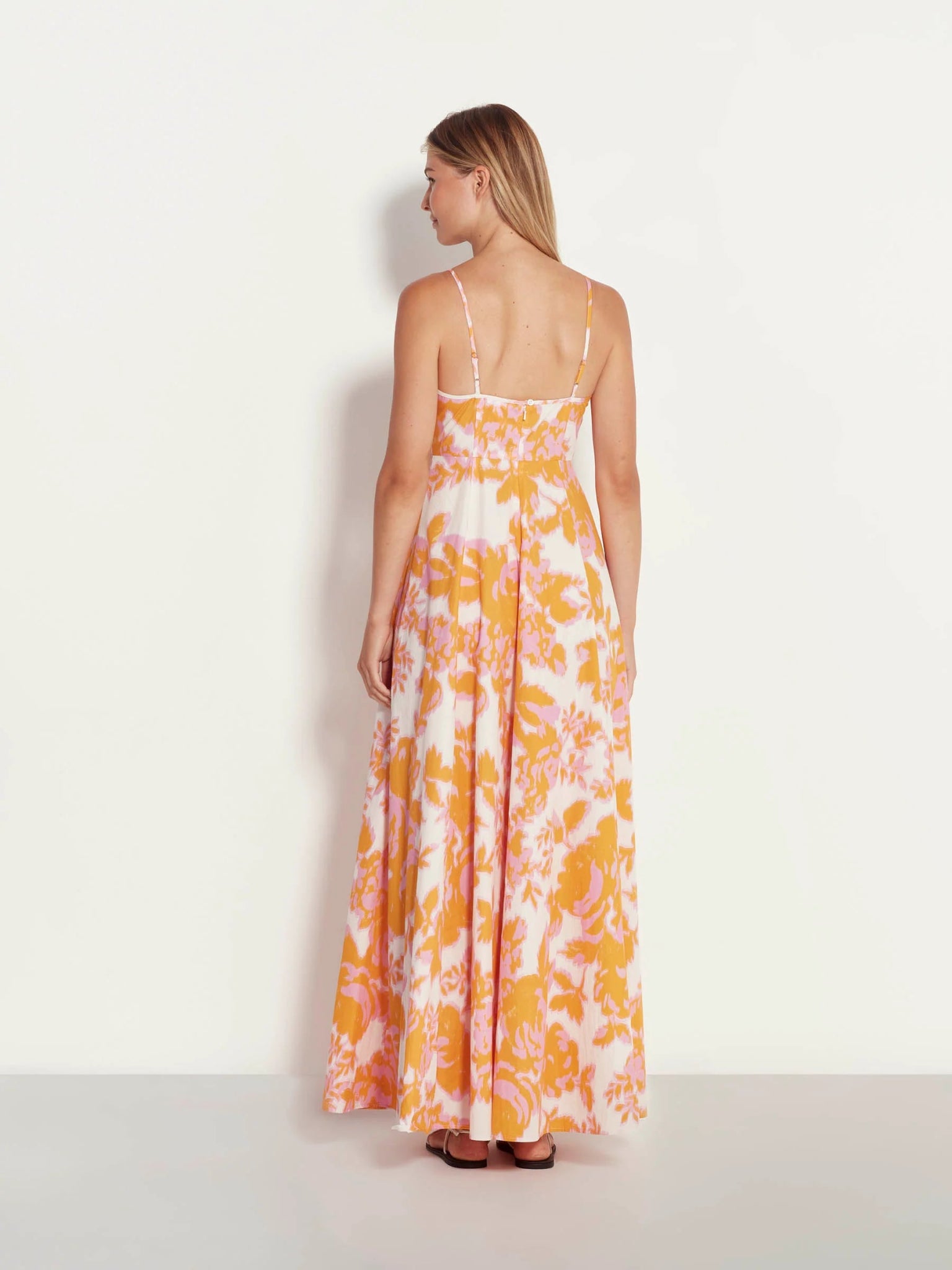 Juliette Hogan | Lib Dress (Baroque Floral Cotton) Pink Grapefruit | Palm Boutique