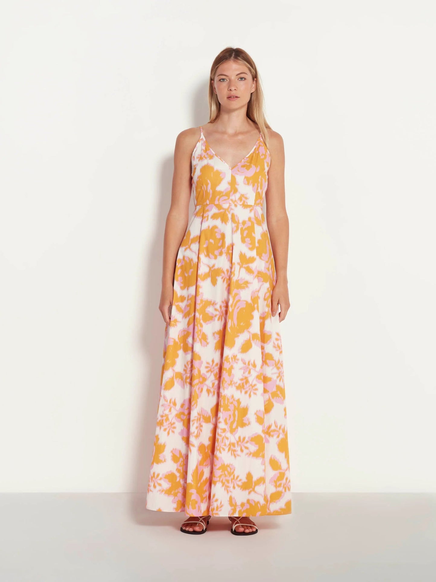 Juliette Hogan | Lib Dress (Baroque Floral Cotton) Pink Grapefruit | Palm Boutique