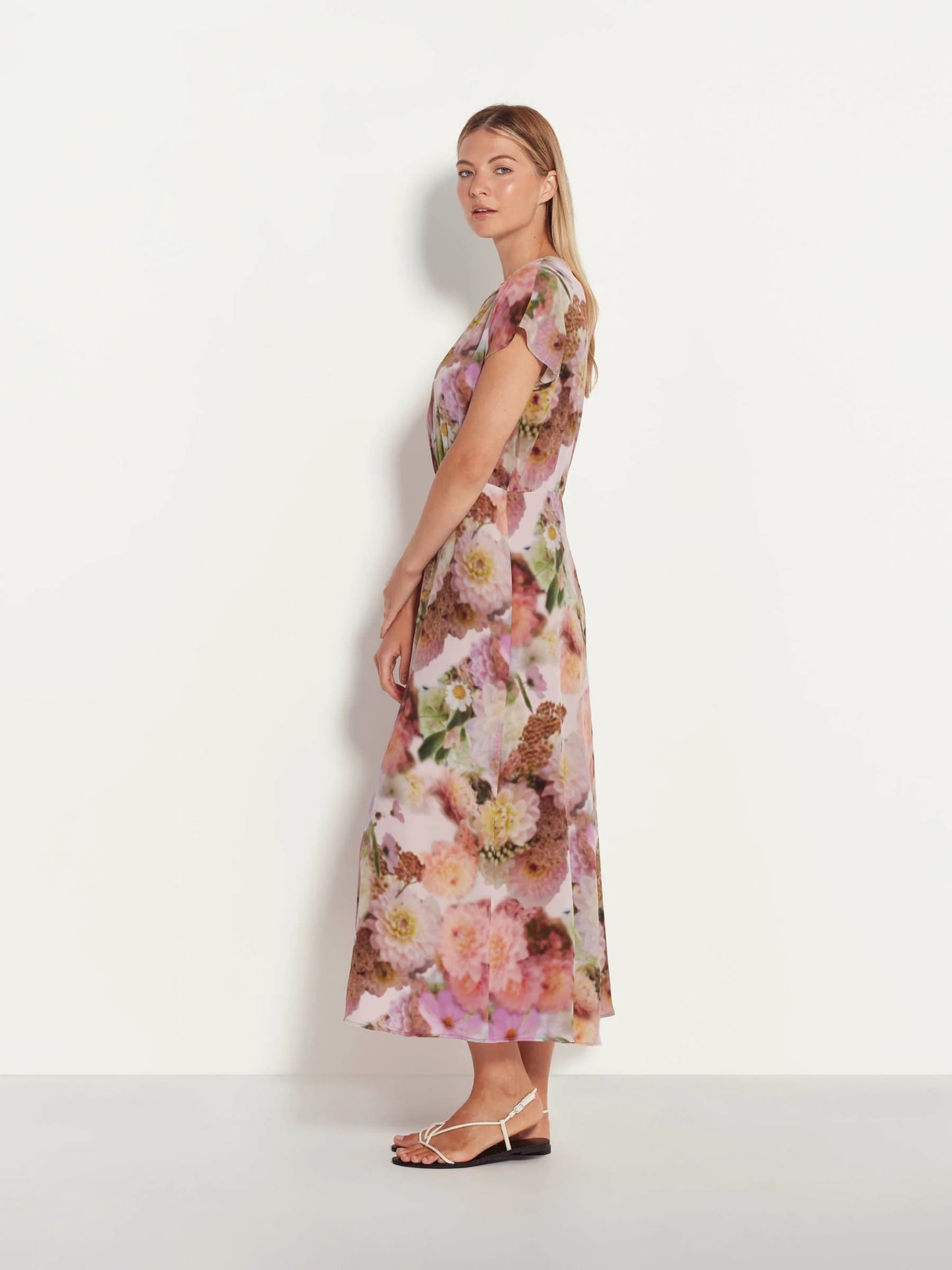 Juliette Hogan | Lorna Dress (Glass Flower Silk) Glaze | Palm Boutique