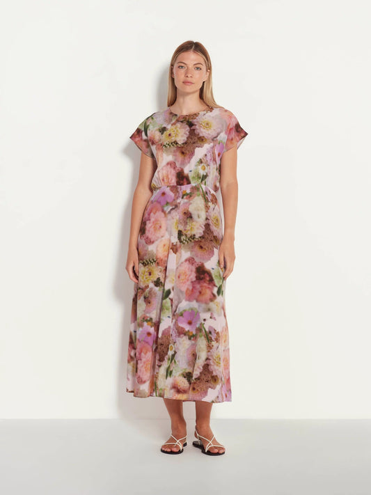 Juliette Hogan | Lorna Dress (Glass Flower Silk) Glaze | Palm Boutique