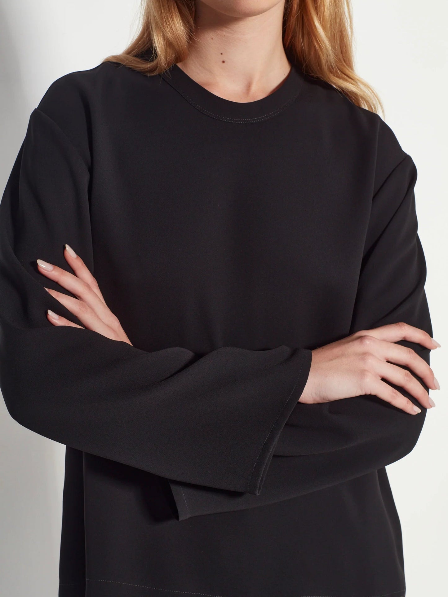 Juliette Hogan | L/S Fancy T (Luxe Suiting) | Black | Palm Boutique