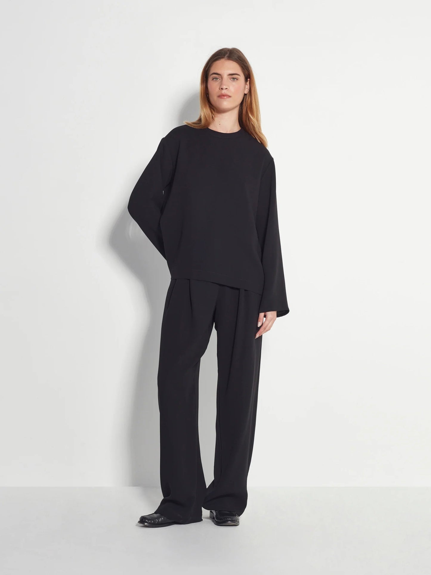 Juliette Hogan | L/S Fancy T (Luxe Suiting) | Black | Palm Boutique