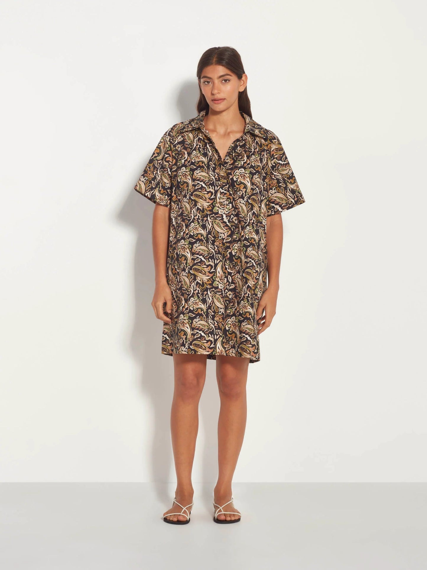 Juliette Hogan | Rue Shirtdress | Painterly Paisley | Palm Boutique