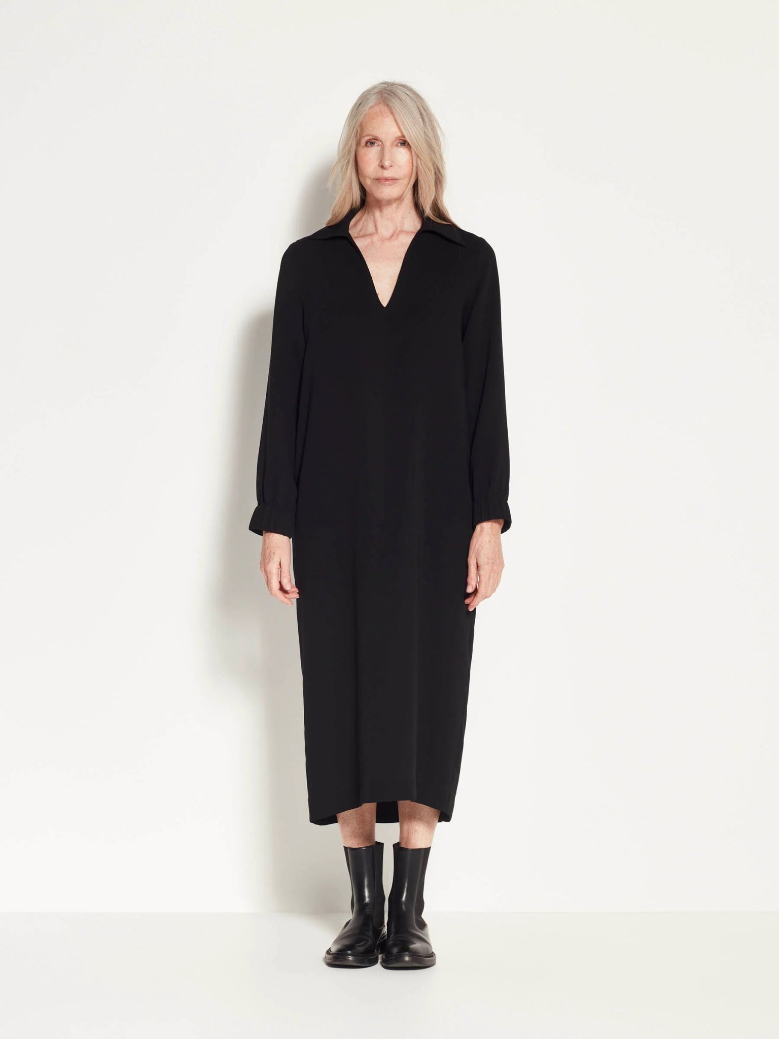 Juliette Hogan | Tracey Tunic | (Triacetate Drape) Black | Palm Boutique