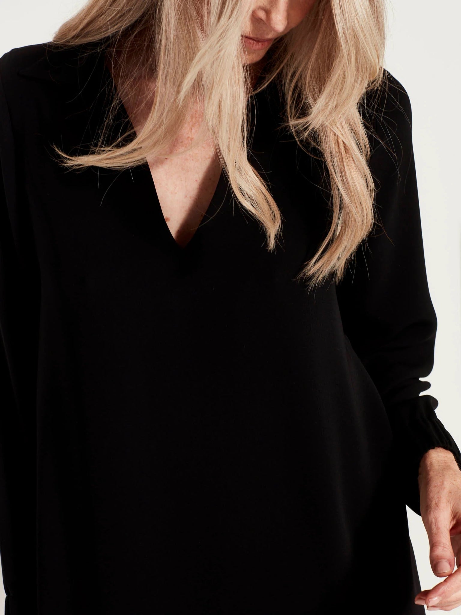 Juliette Hogan | Tracey Tunic | (Triacetate Drape) Black | Palm Boutique