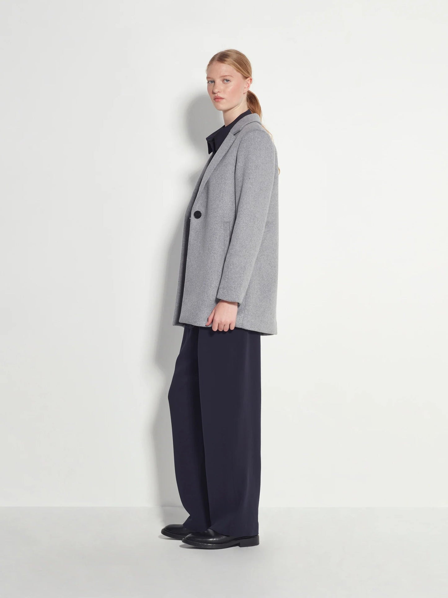 Juliette Hogan | Wednesday Coat (Soft Wool) | Grey Marle | Palm Boutique