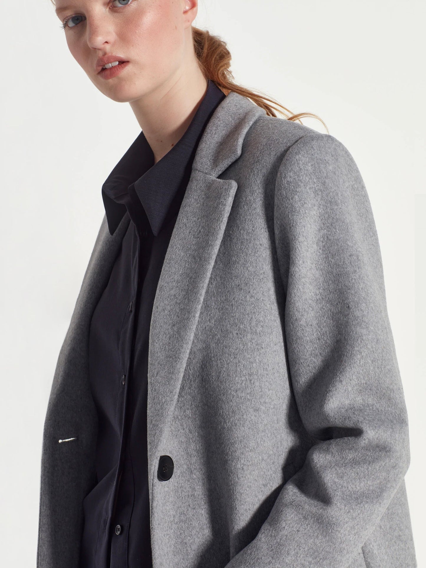 Juliette Hogan | Wednesday Coat (Soft Wool) | Grey Marle | Palm Boutique