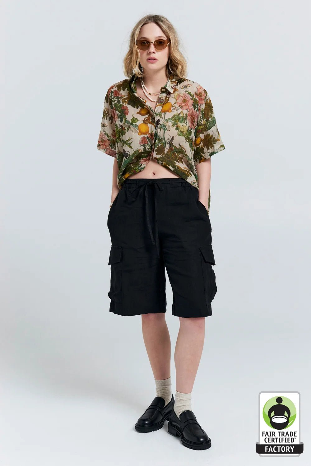 Karen Walker | Acadia Lounge Shorts | Black | Palm Boutique