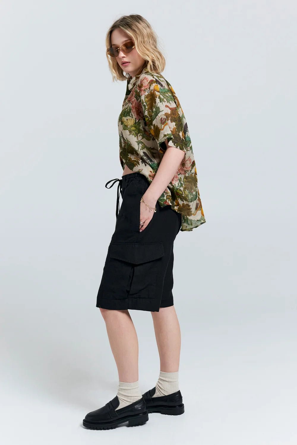 Karen Walker | Acadia Lounge Shorts | Black | Palm Boutique