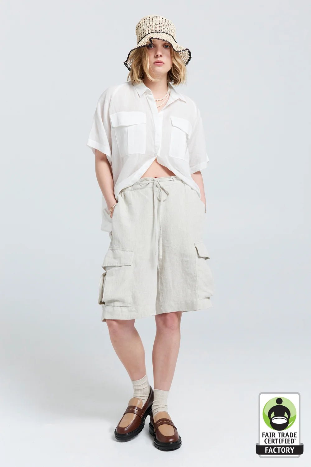 Karen Walker | Acadia Lounge Shorts | Natural | Palm Boutique