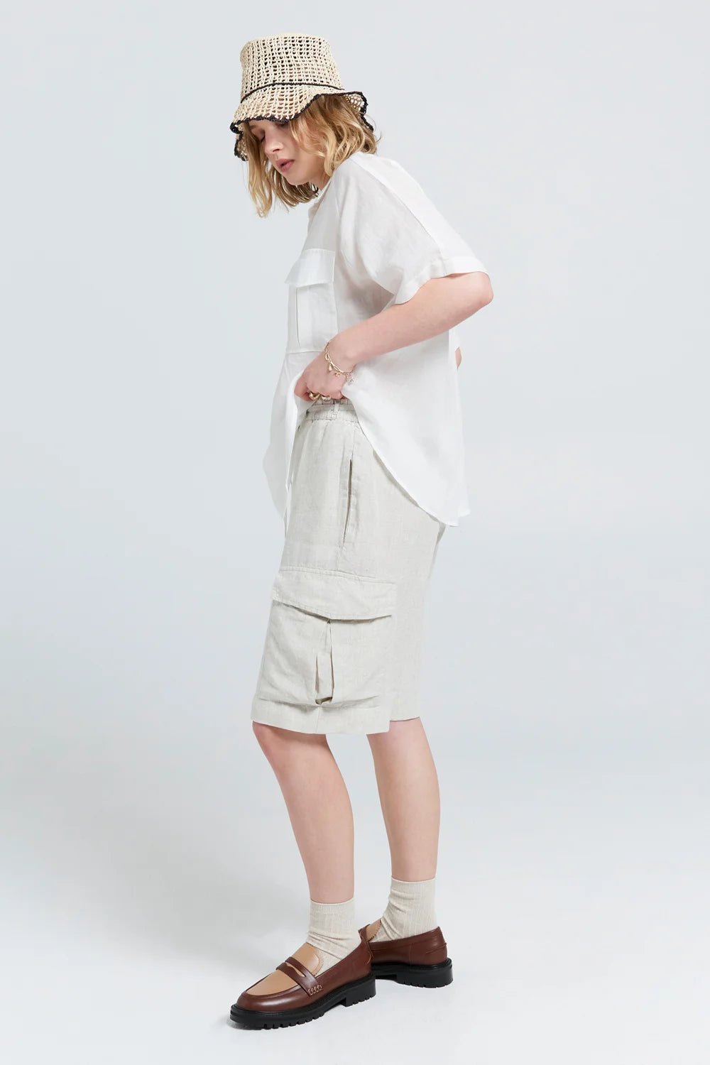 Karen Walker | Acadia Lounge Shorts | Natural | Palm Boutique