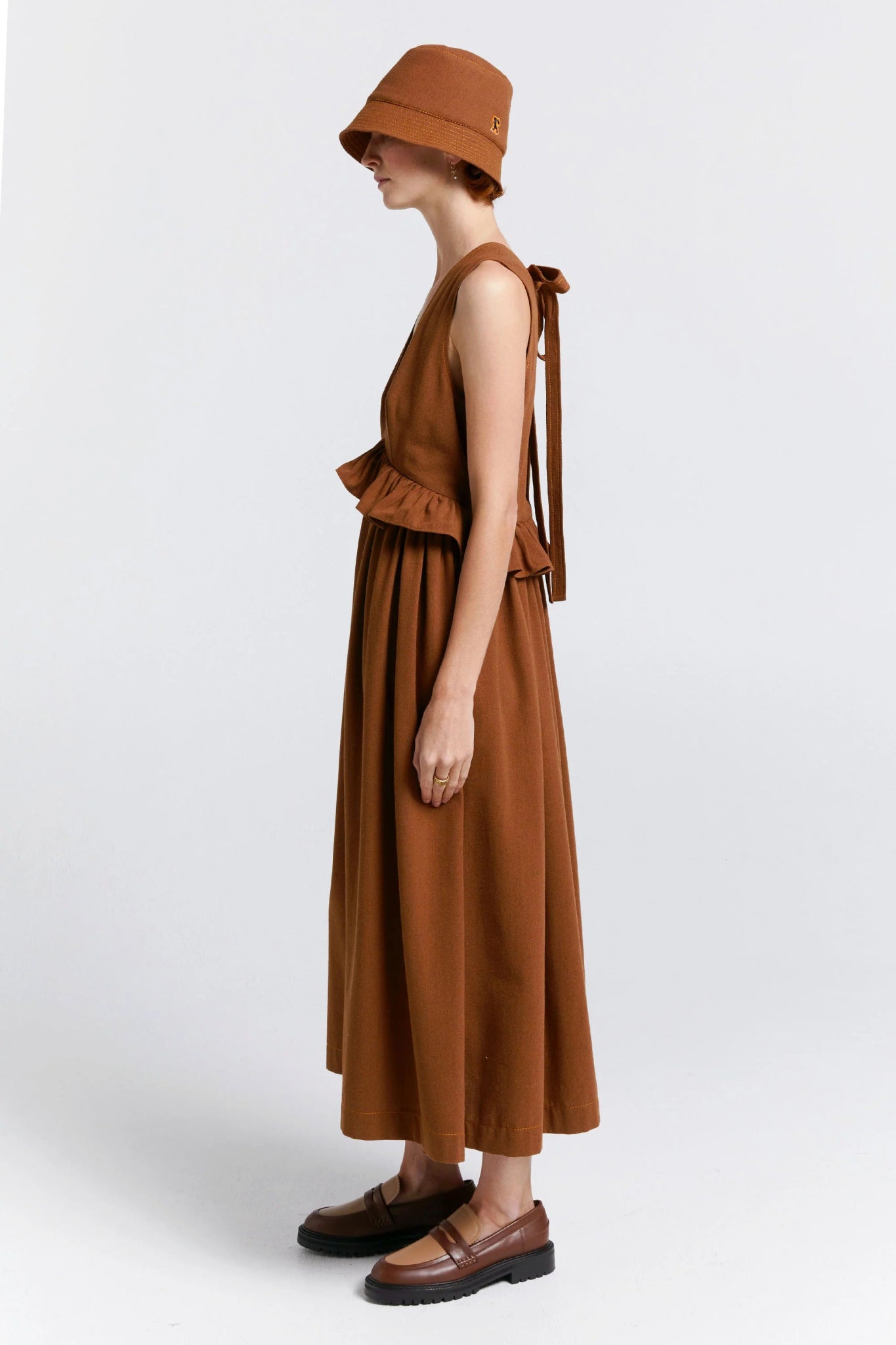 Karen Walker | Cordyline Dress | Chestnut | Palm Boutique