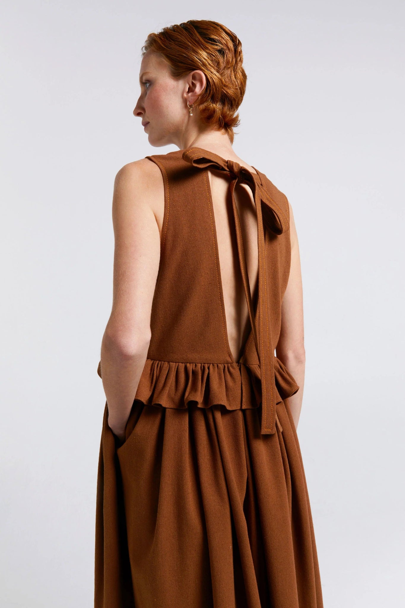 Karen Walker | Cordyline Dress | Chestnut | Palm Boutique