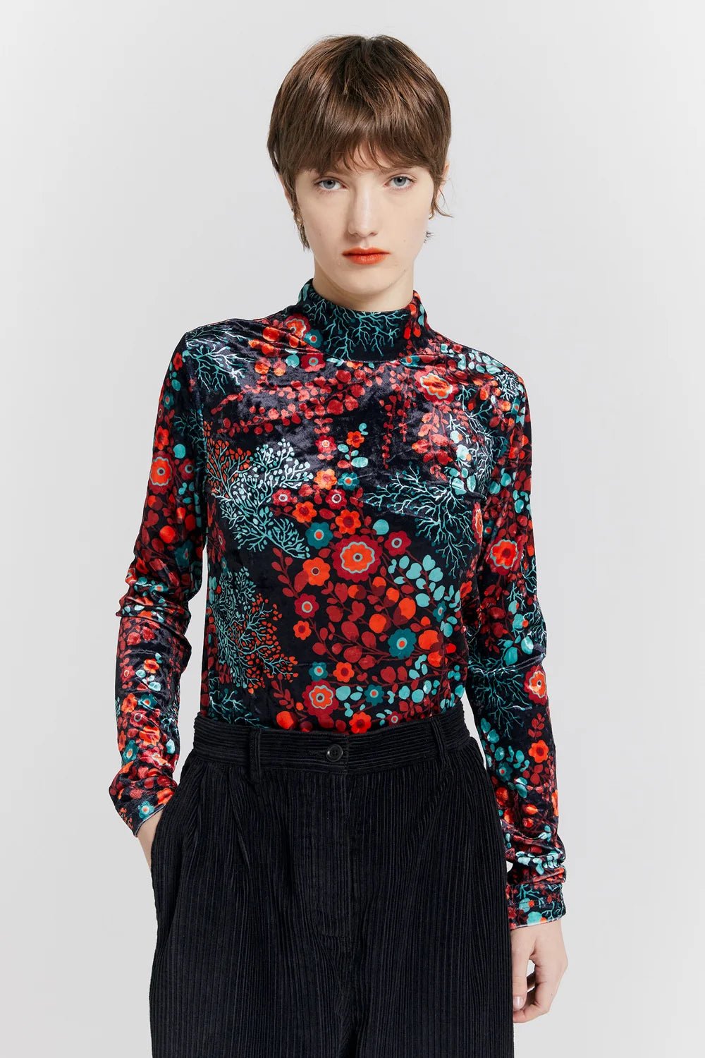 Karen Walker | Electric Velvet Turtleneck | Electric Meadow | Palm Boutique