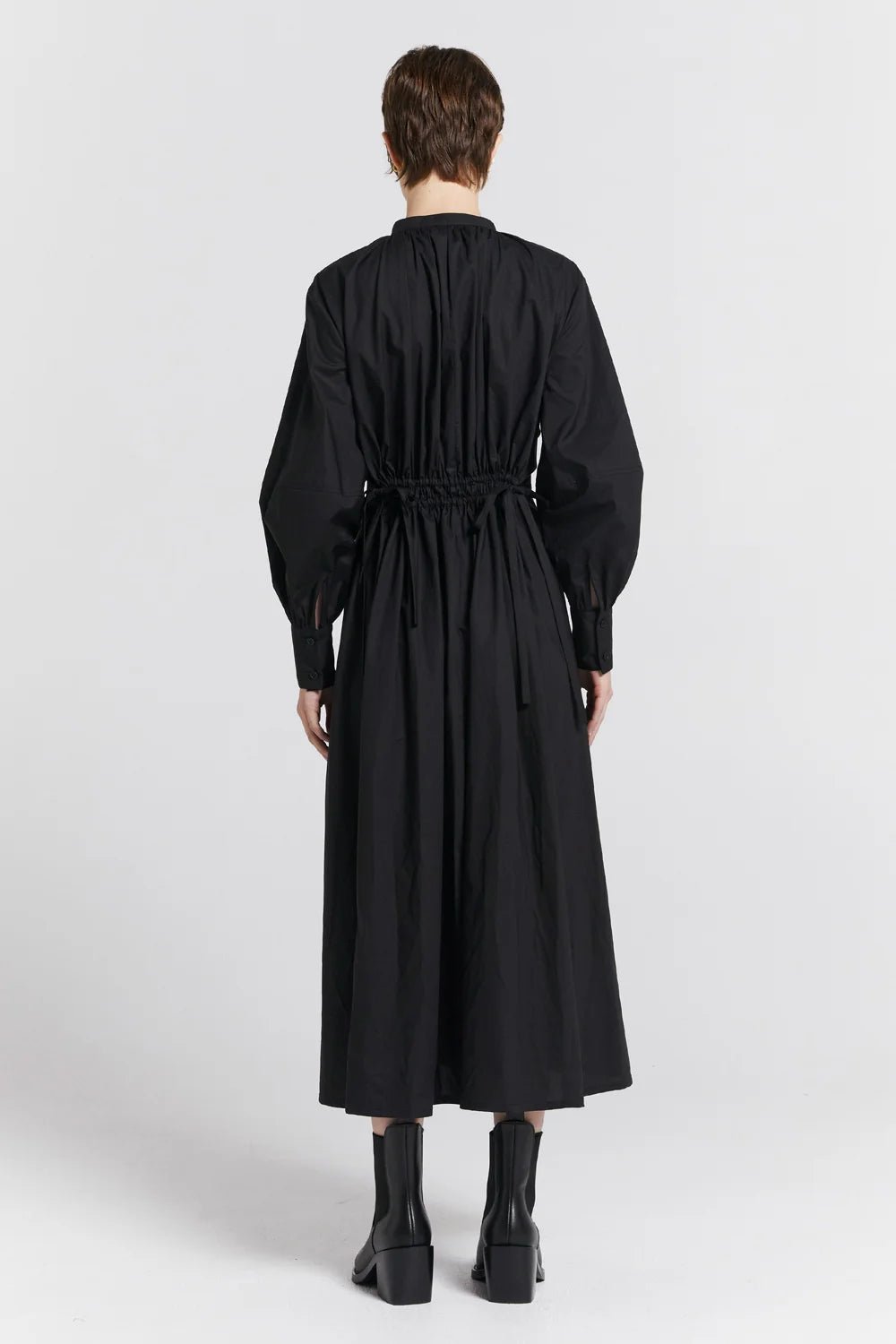 Karen Walker | Hiruma Organic Cotton Shirt Dress | Black | Palm Boutique