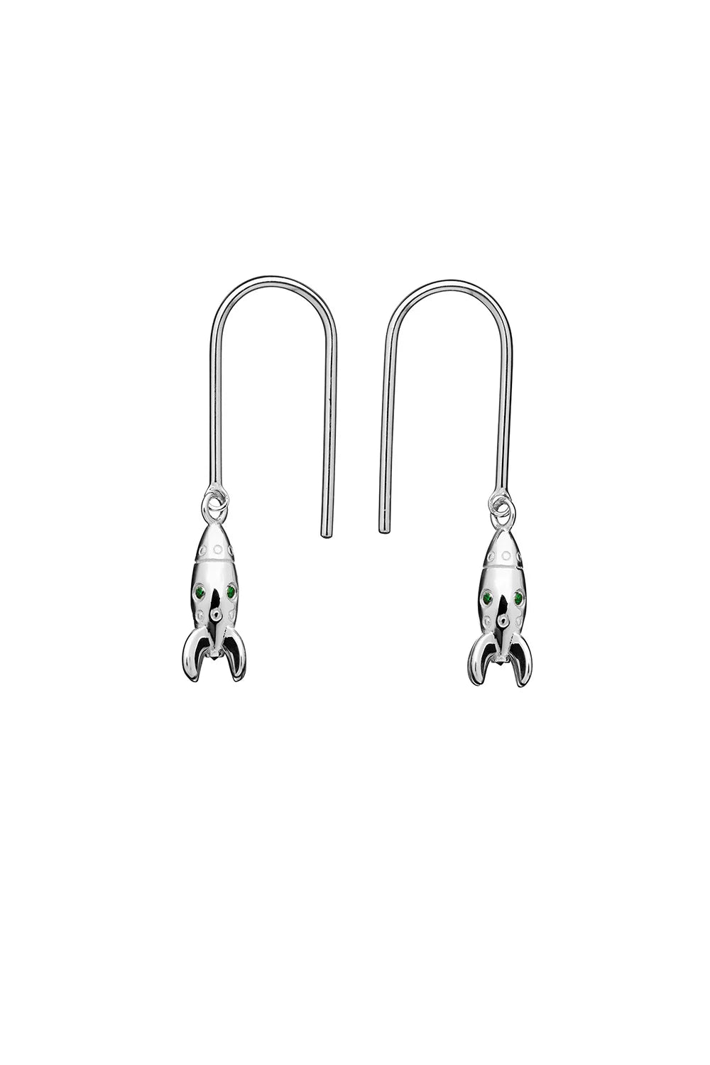 Karen Walker Jewellery | Mini Rocket Earrings w Cubic Zirconia | Silver | Palm Boutique