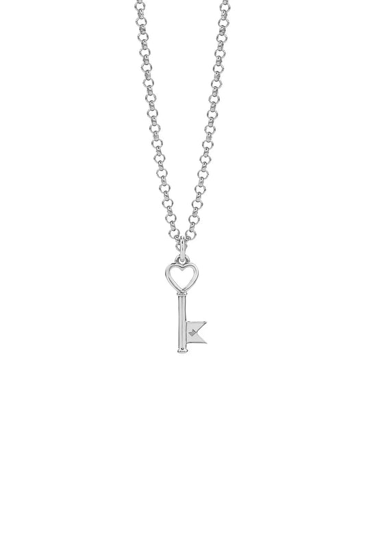 Karen Walker Jewellery | Monogram Key Necklace | Silver | Palm Boutique