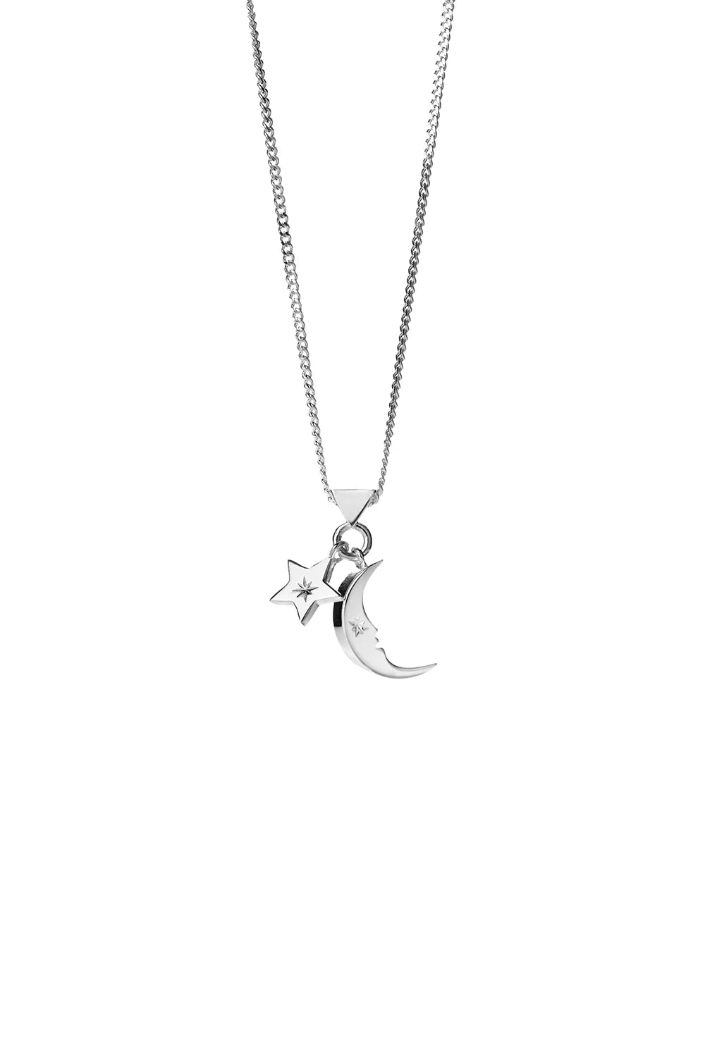 Karen Walker | Moon and Star Charm Necklance | Silver | Palm Boutique