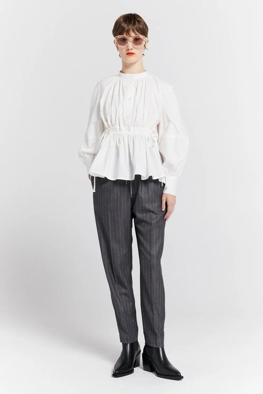 Karen Walker | Nico Trousers | Fine Pinstripe Charcoal | Palm Boutique