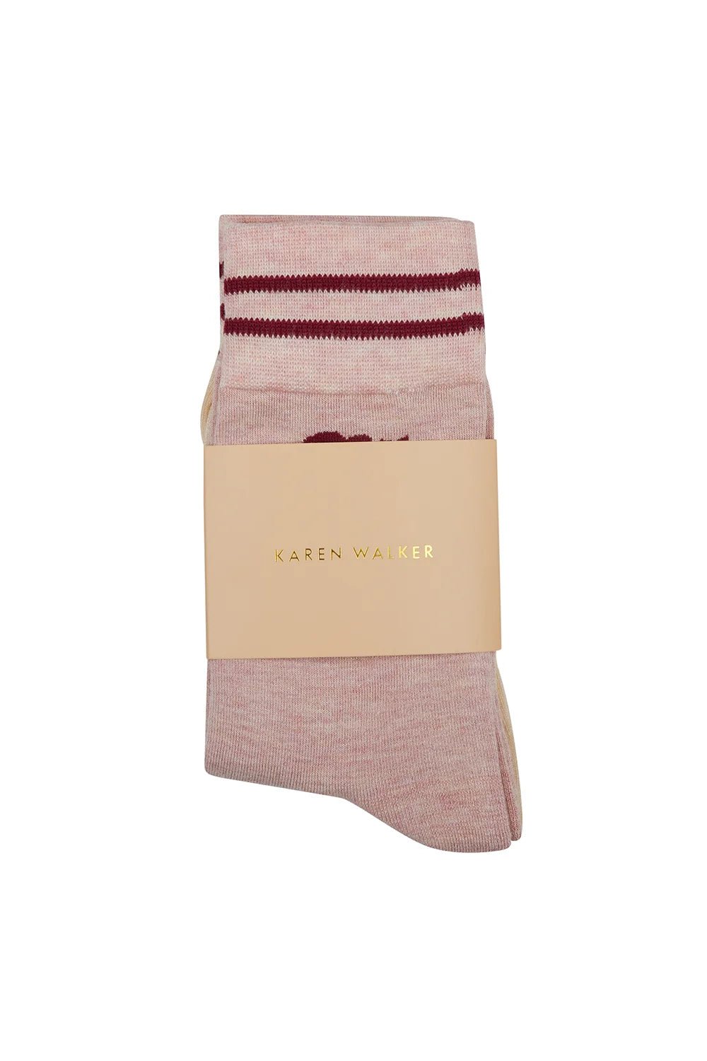 Karen Walker | Runaway Girl Socks 2pk | Pink Sand | Palm Boutique