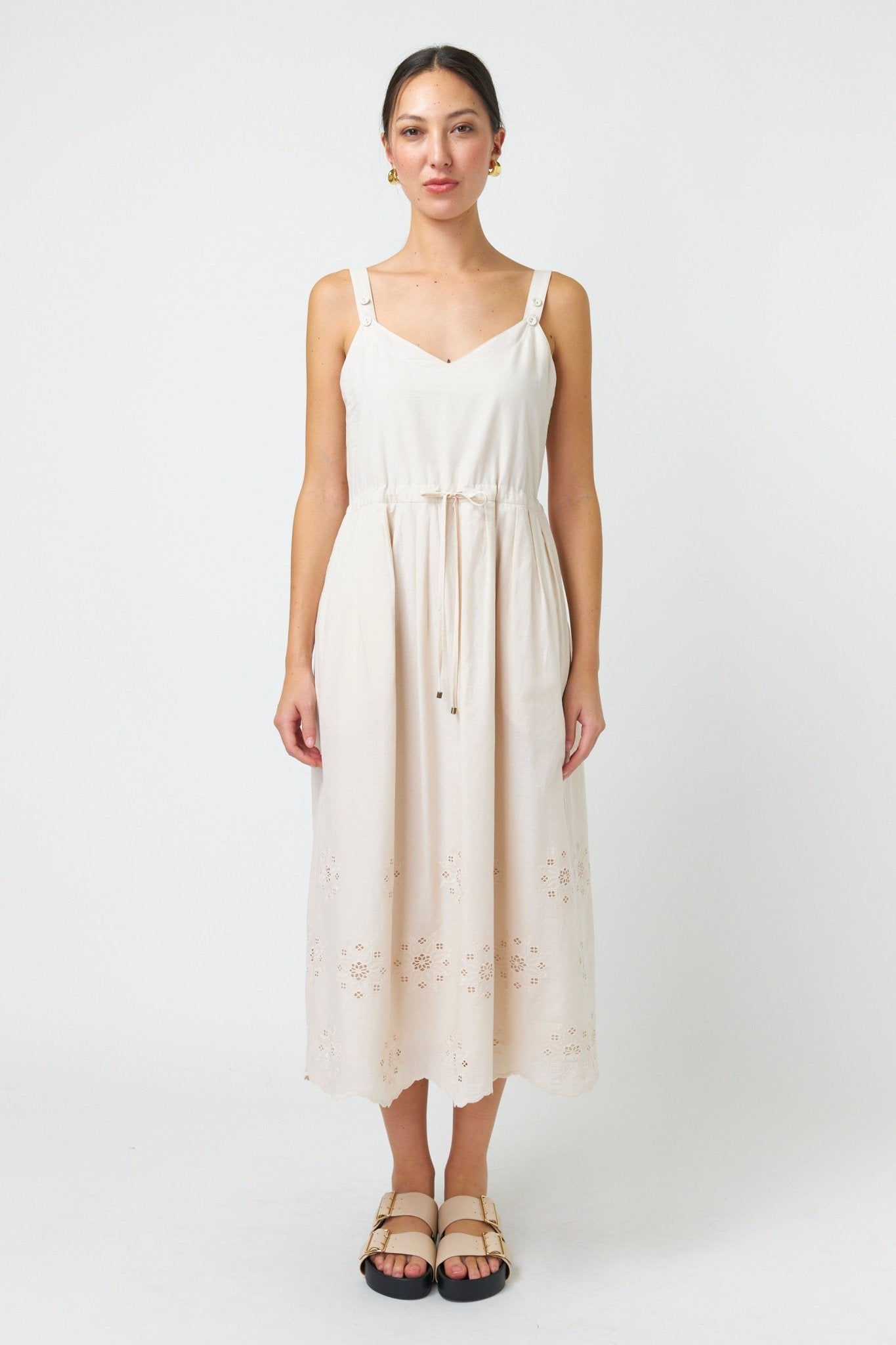 Kate Sylvester | Broderie Sundress | Chalk | Palm Boutique