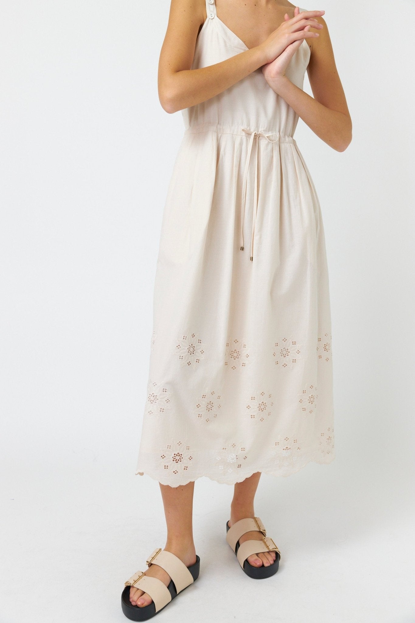 Kate Sylvester | Broderie Sundress | Chalk | Palm Boutique