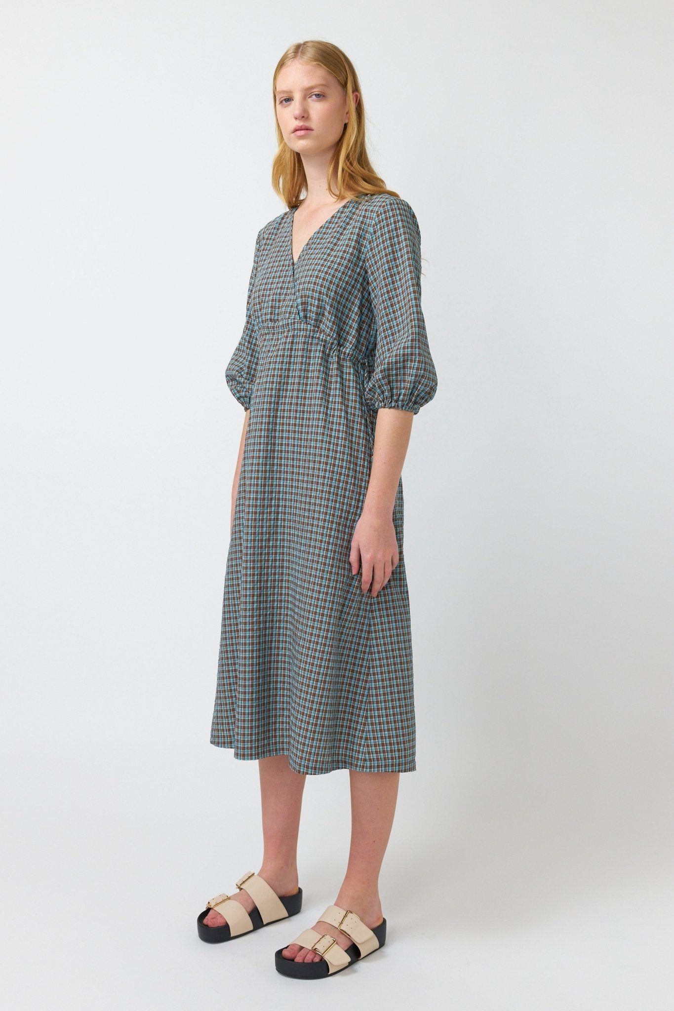 Kate Sylvester | Checked Dress | Nile Blue | Palm Boutique