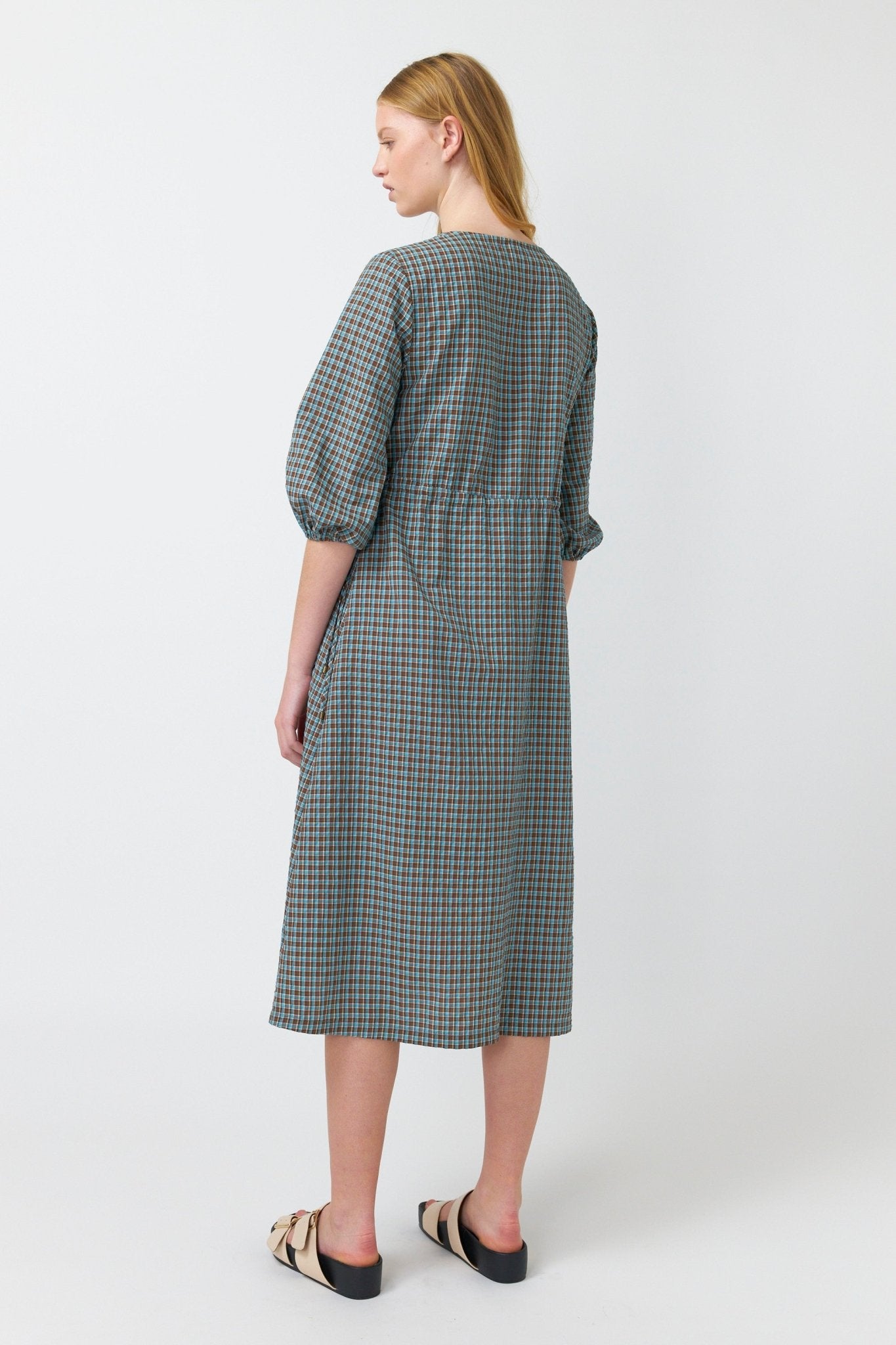 Kate Sylvester | Checked Dress | Nile Blue | Palm Boutique