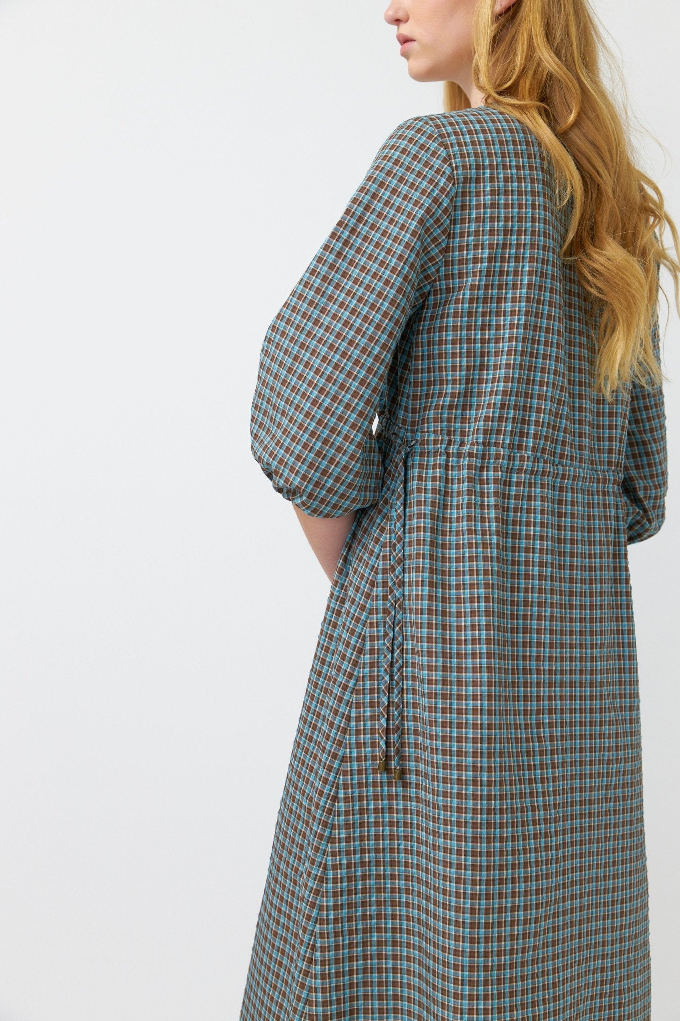 Kate Sylvester | Checked Dress | Nile Blue | Palm Boutique