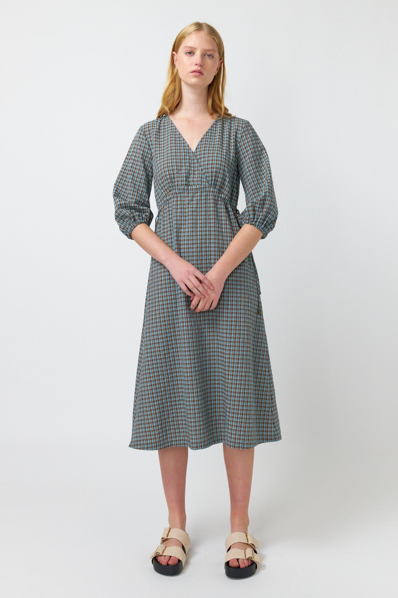 Kate Sylvester | Checked Dress | Nile Blue | Palm Boutique