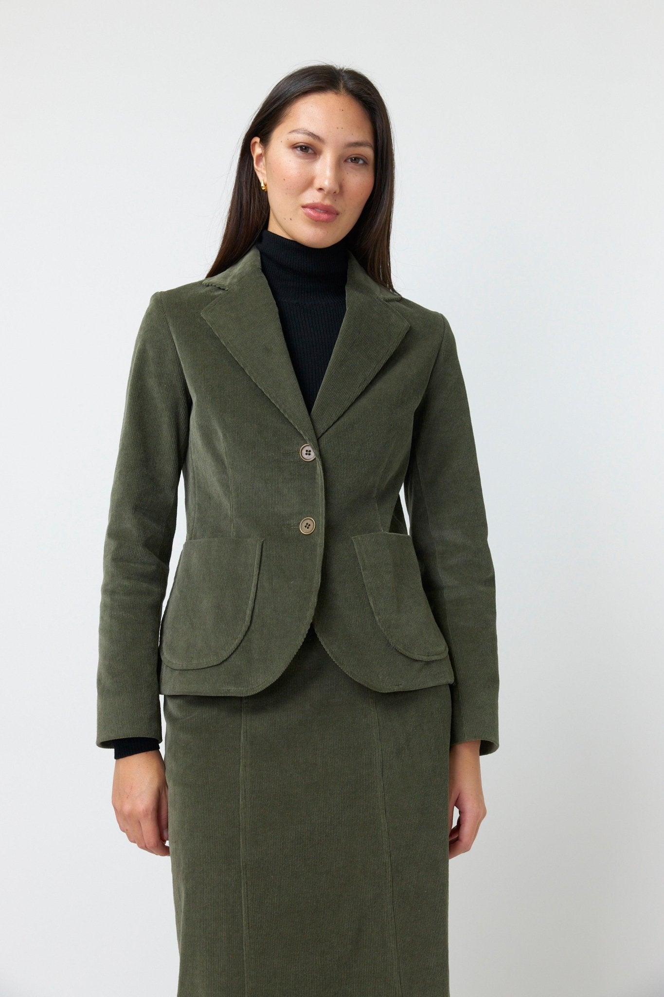 Kate Sylvester | Cord Blazer | Olive | Palm Boutique