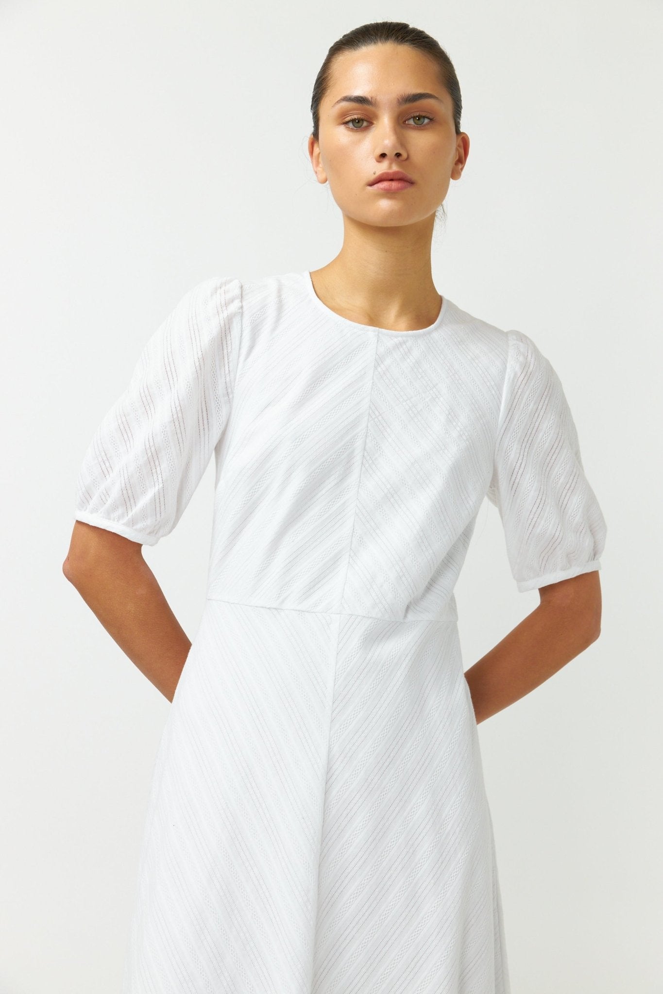 Kate Sylvester | Crossed Stitch Dress | White | Palm Boutique